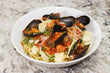 Seafood Pasta with a Tomato and White Wine Sauce