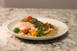 Gremolata Crusted Salmon with Fennel and Heritage Tomato Risotto