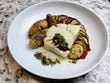 T and J's Newfoundland Cod or Chicken Breast with Ratatouille and Roasted Hasselback Fingerling Potatoes